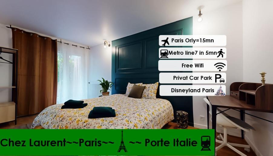 8 Personnes - 4 Rooms - 2 Salle De Bain - Metro 7 & 14 - Porte Italie - Private Car Park- Wifi Le Kremlin-Bicêtre Exterior foto